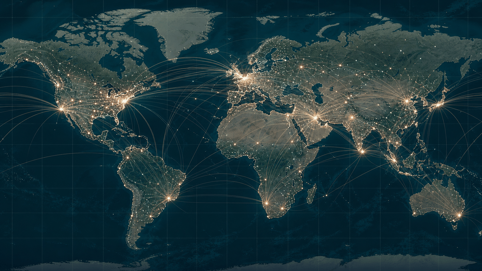 Global airport dot map